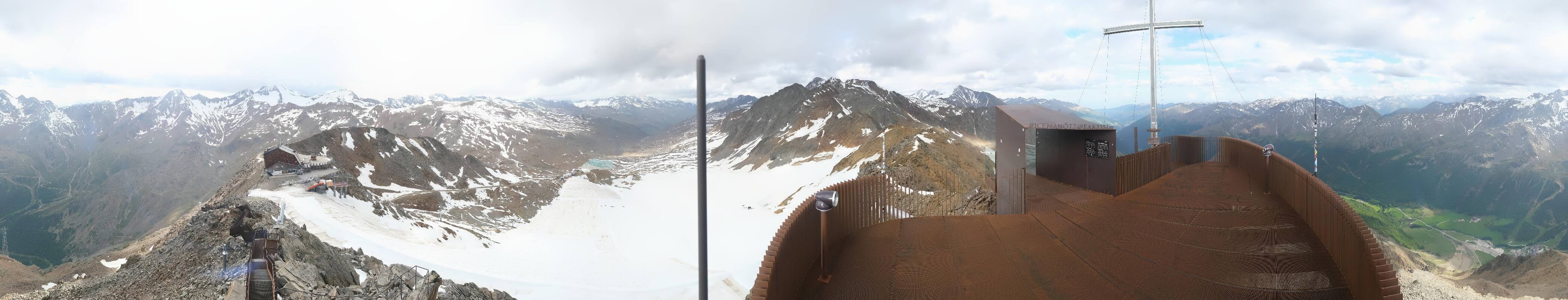 Archiv Foto Webcam Schnalstaler Gletscher - Aussichtsplattform Iceman Ötzi Peak