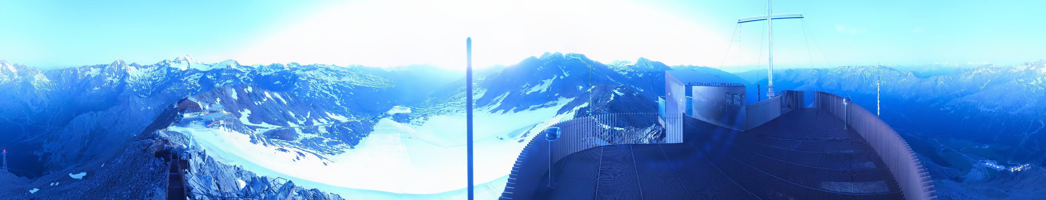 Archiv Foto Webcam Schnalstaler Gletscher - Aussichtsplattform Iceman Ötzi Peak