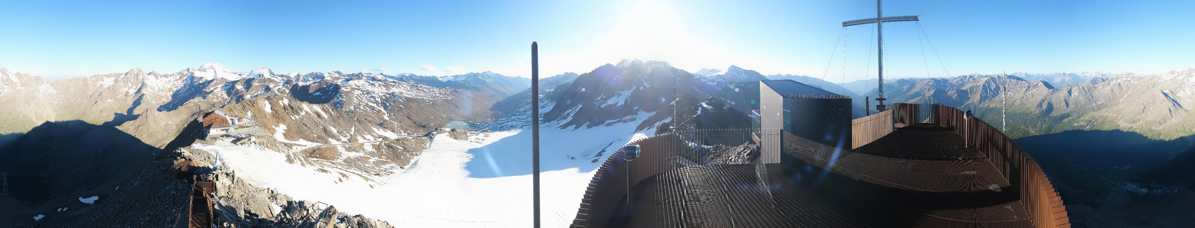 Archiv Foto Webcam Schnalstaler Gletscher - Aussichtsplattform Iceman Ötzi Peak