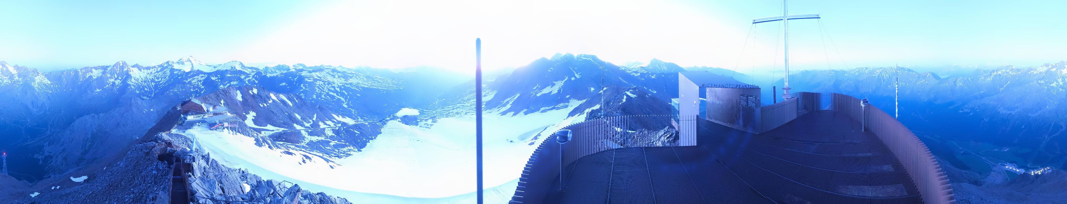 Archiv Foto Webcam Schnalstaler Gletscher - Aussichtsplattform Iceman Ötzi Peak