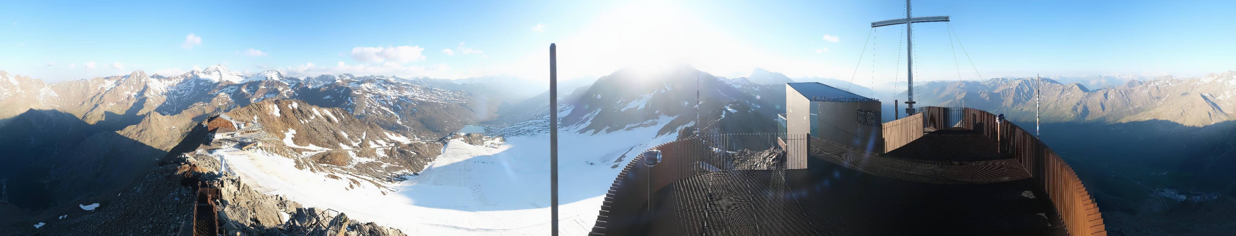 Archiv Foto Webcam Schnalstaler Gletscher - Aussichtsplattform Iceman Ötzi Peak