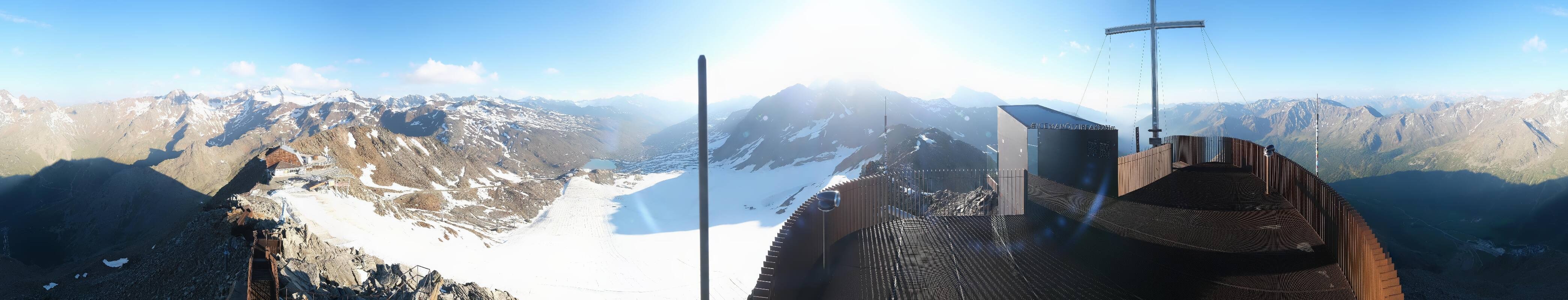 Archiv Foto Webcam Schnalstaler Gletscher - Aussichtsplattform Iceman Ötzi Peak