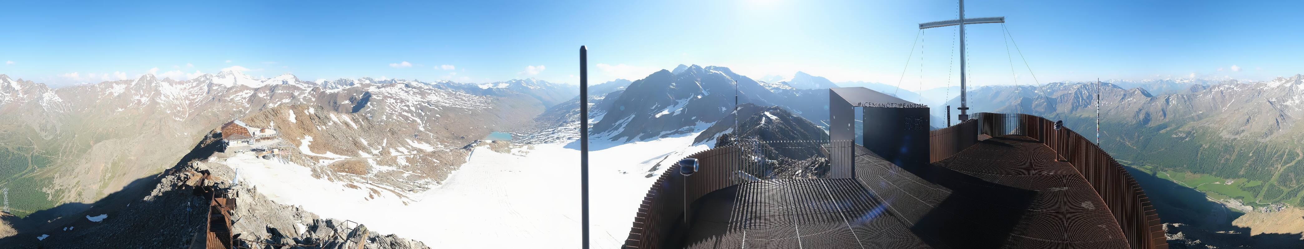 Archiv Foto Webcam Schnalstaler Gletscher - Aussichtsplattform Iceman Ötzi Peak