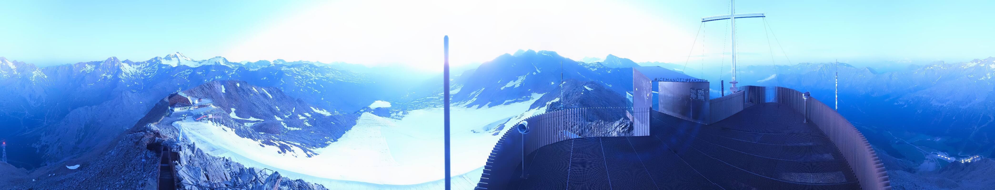 Archiv Foto Webcam Schnalstaler Gletscher - Aussichtsplattform Iceman Ötzi Peak