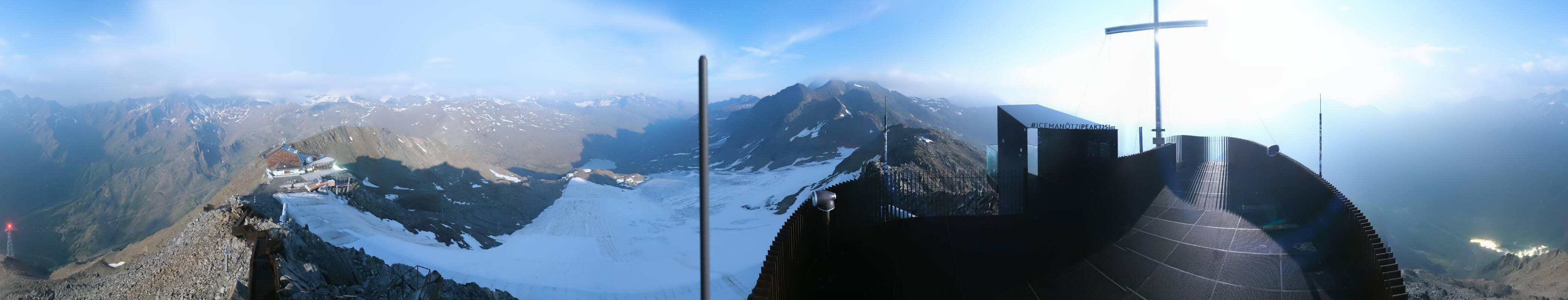 Archiv Foto Webcam Schnalstaler Gletscher - Aussichtsplattform Iceman Ötzi Peak