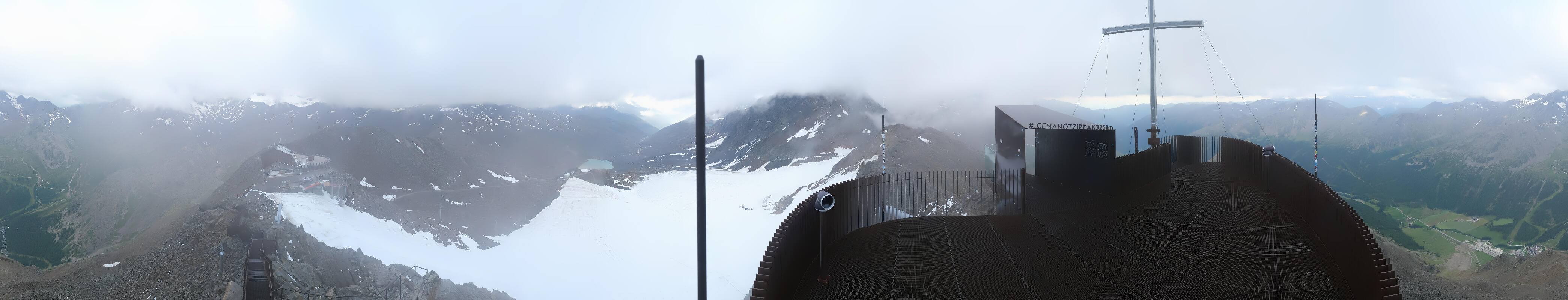 Archiv Foto Webcam Schnalstaler Gletscher - Aussichtsplattform Iceman Ötzi Peak
