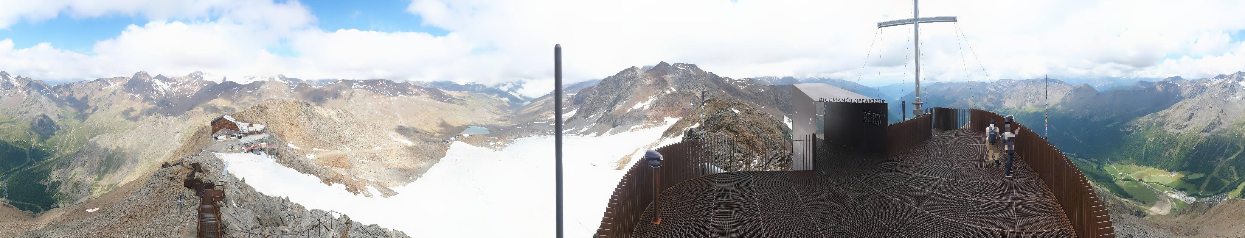 Archiv Foto Webcam Schnalstaler Gletscher - Aussichtsplattform Iceman Ötzi Peak