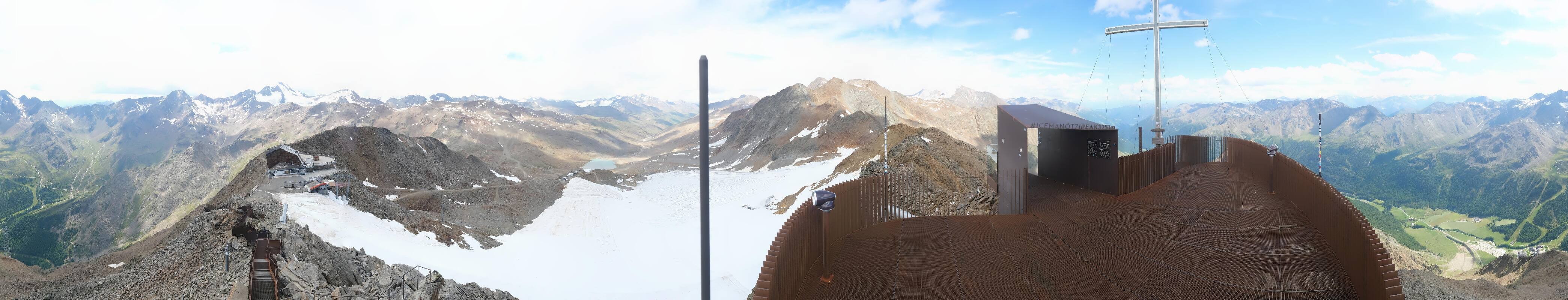 Archiv Foto Webcam Schnalstaler Gletscher - Aussichtsplattform Iceman Ötzi Peak