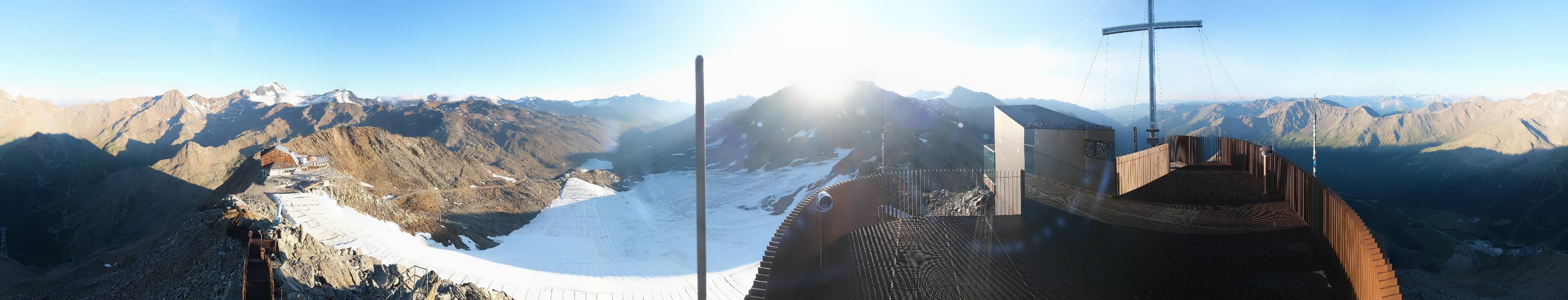 Archiv Foto Webcam Schnalstaler Gletscher - Aussichtsplattform Iceman Ötzi Peak