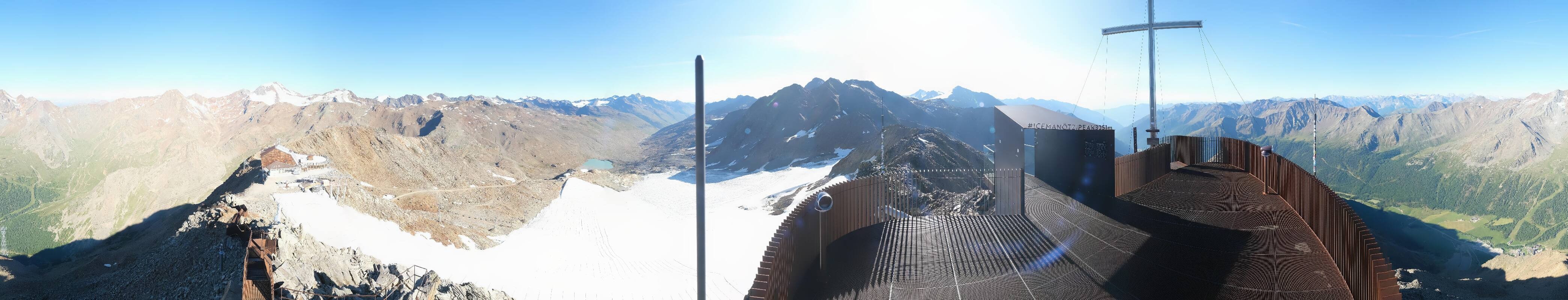 Archiv Foto Webcam Schnalstaler Gletscher - Aussichtsplattform Iceman Ötzi Peak