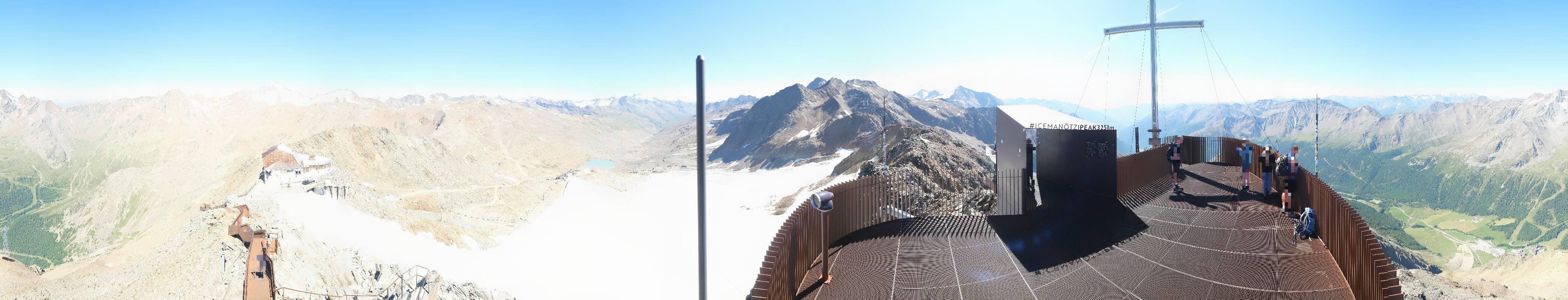 Archiv Foto Webcam Schnalstaler Gletscher - Aussichtsplattform Iceman Ötzi Peak