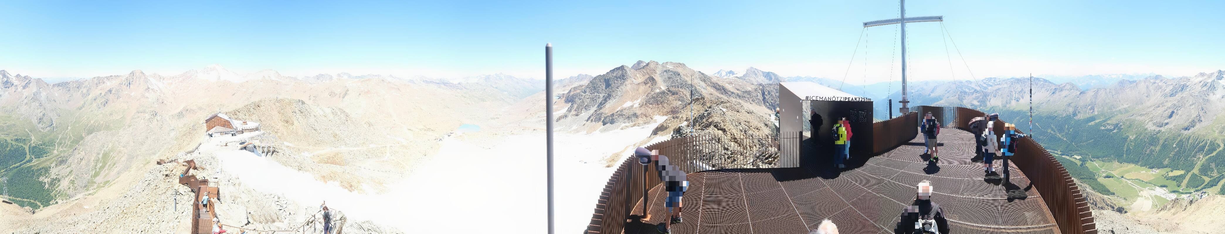 Archiv Foto Webcam Schnalstaler Gletscher - Aussichtsplattform Iceman Ötzi Peak