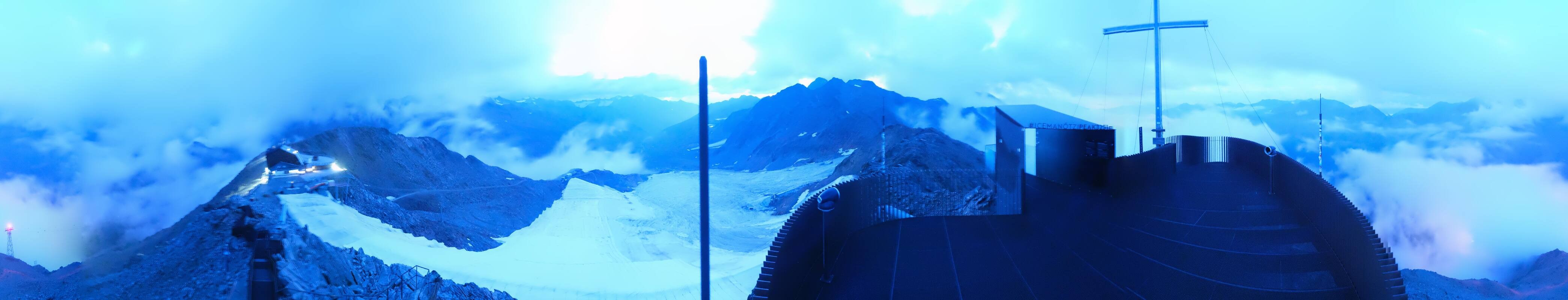 Archiv Foto Webcam Schnalstaler Gletscher - Aussichtsplattform Iceman Ötzi Peak