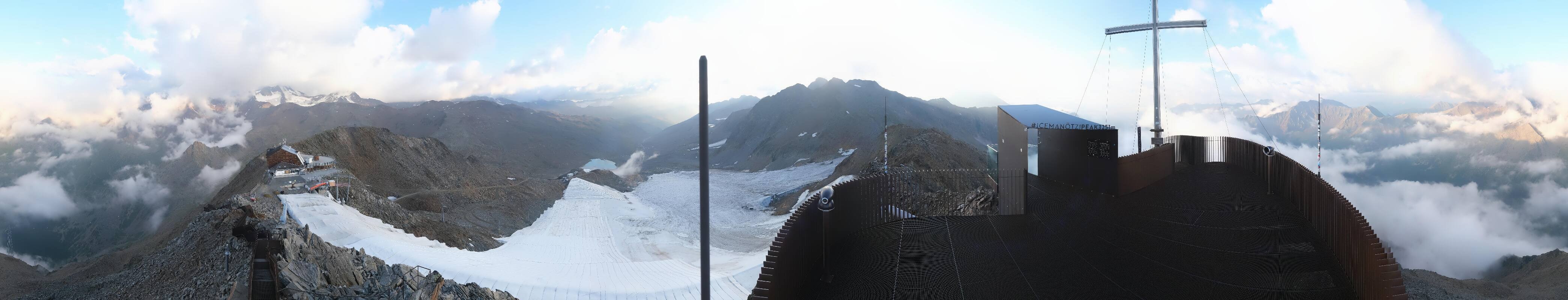 Archiv Foto Webcam Schnalstaler Gletscher - Aussichtsplattform Iceman Ötzi Peak