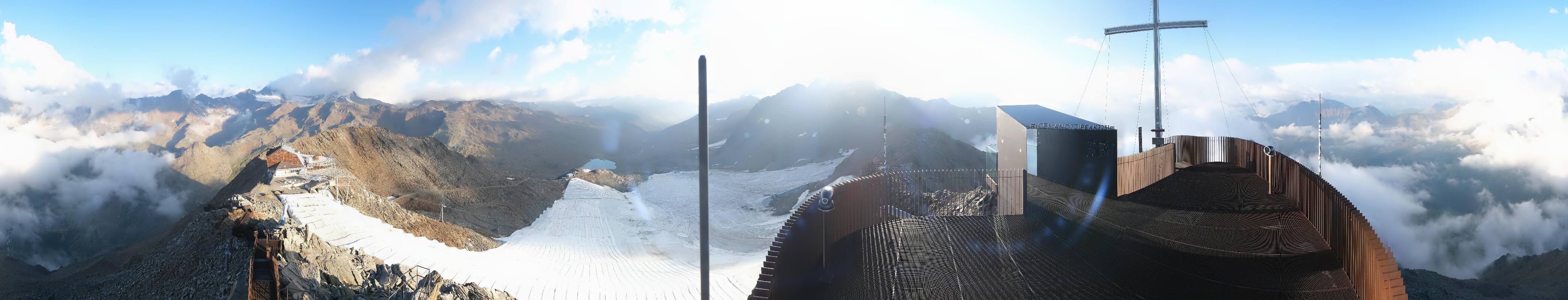 Archiv Foto Webcam Schnalstaler Gletscher - Aussichtsplattform Iceman Ötzi Peak