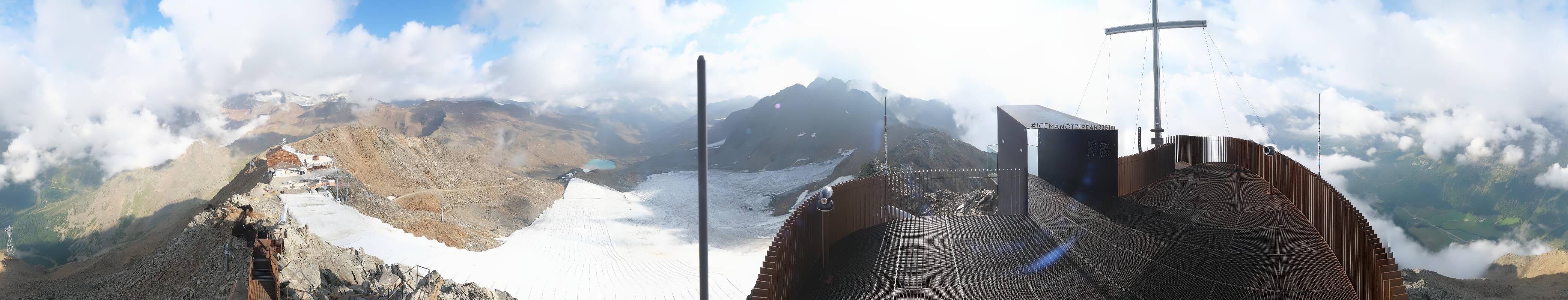 Archiv Foto Webcam Schnalstaler Gletscher - Aussichtsplattform Iceman Ötzi Peak