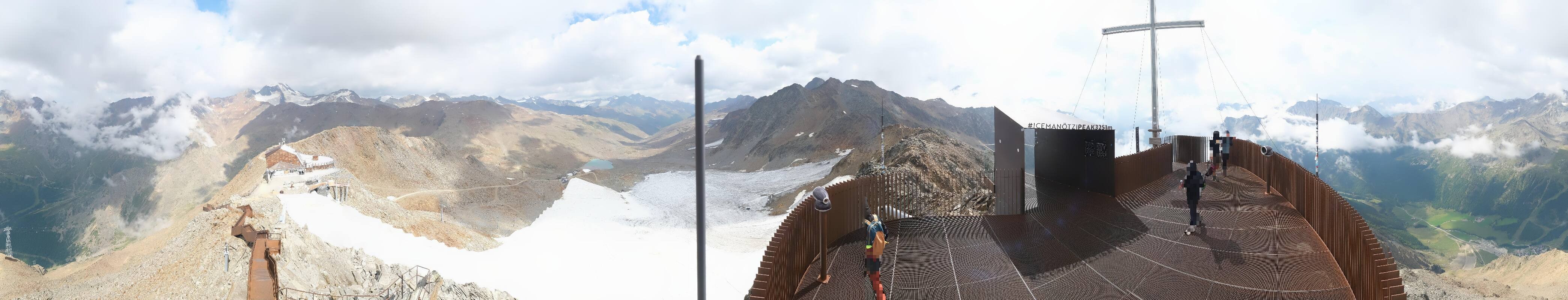 Archiv Foto Webcam Schnalstaler Gletscher - Aussichtsplattform Iceman Ötzi Peak