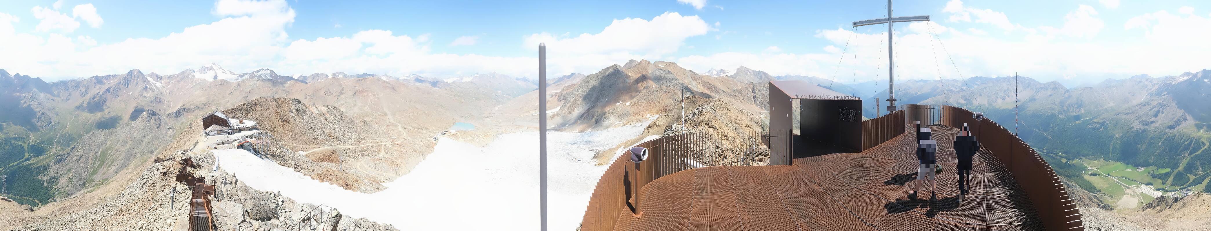 Archiv Foto Webcam Schnalstaler Gletscher - Aussichtsplattform Iceman Ötzi Peak