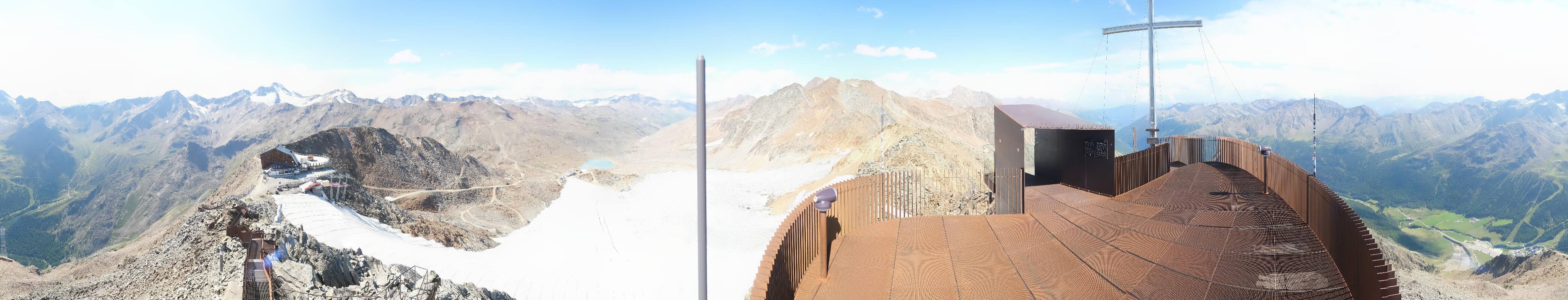 Archiv Foto Webcam Schnalstaler Gletscher - Aussichtsplattform Iceman Ötzi Peak