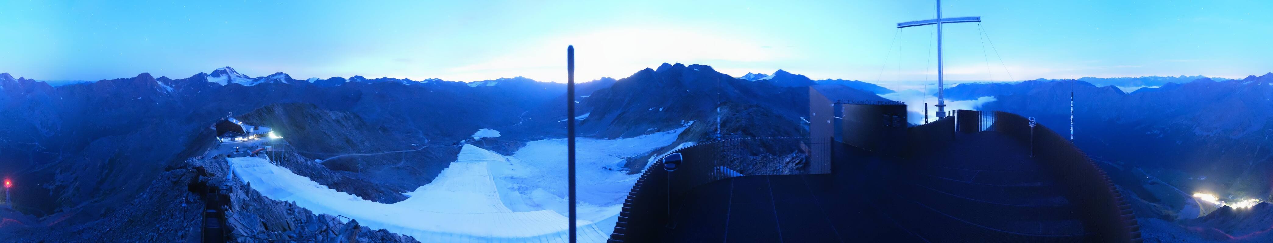 Archiv Foto Webcam Schnalstaler Gletscher - Aussichtsplattform Iceman Ötzi Peak