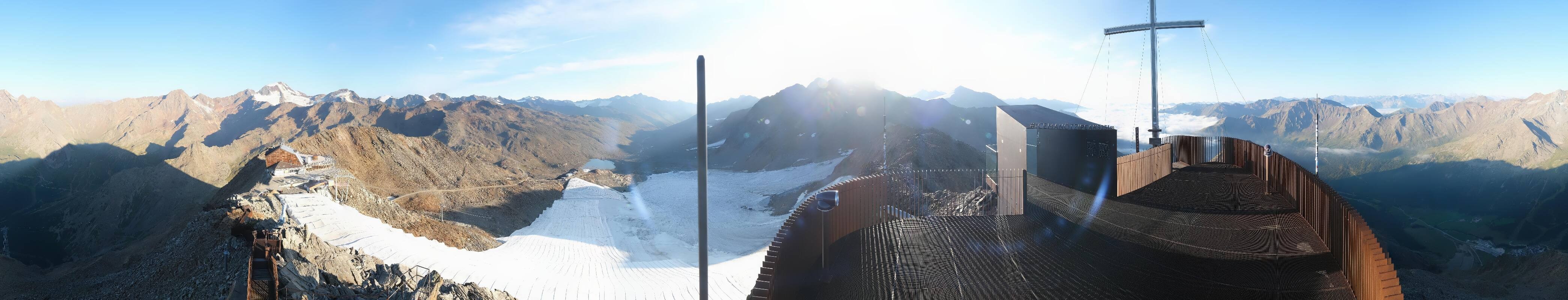 Archiv Foto Webcam Schnalstaler Gletscher - Aussichtsplattform Iceman Ötzi Peak