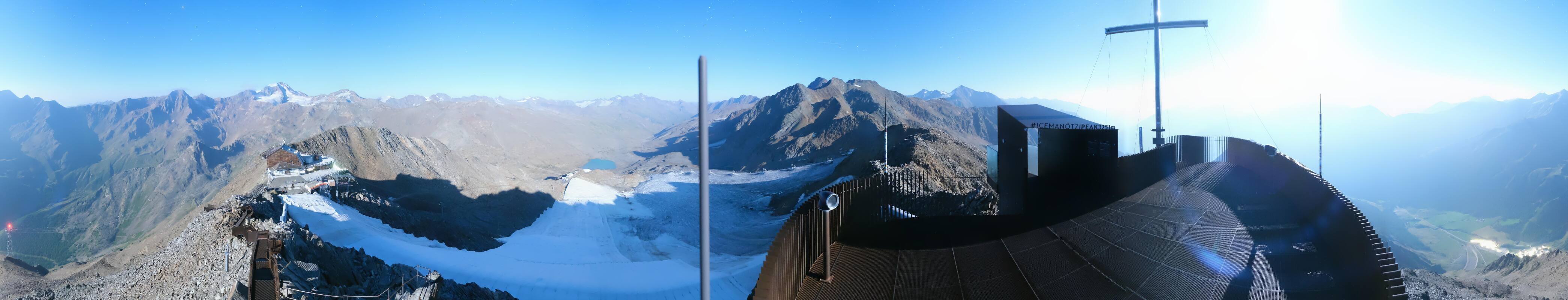 Archiv Foto Webcam Schnalstaler Gletscher - Aussichtsplattform Iceman Ötzi Peak