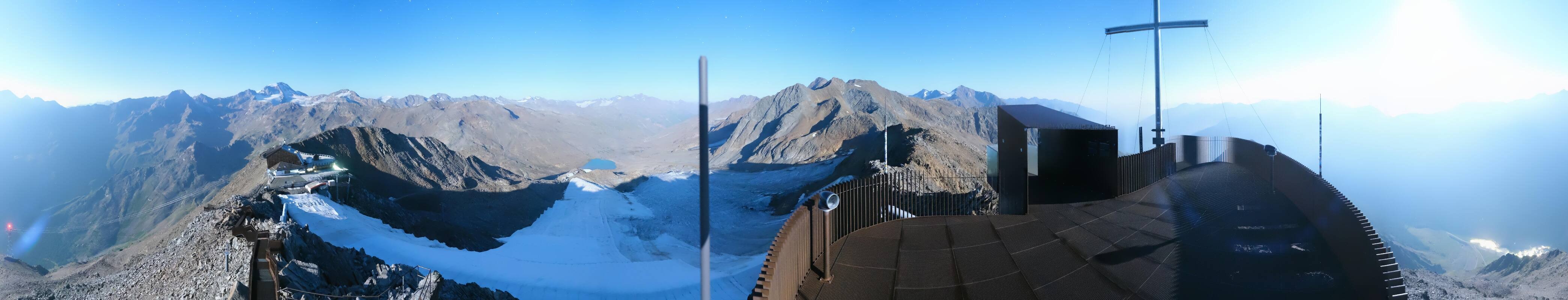 Archiv Foto Webcam Schnalstaler Gletscher - Aussichtsplattform Iceman Ötzi Peak