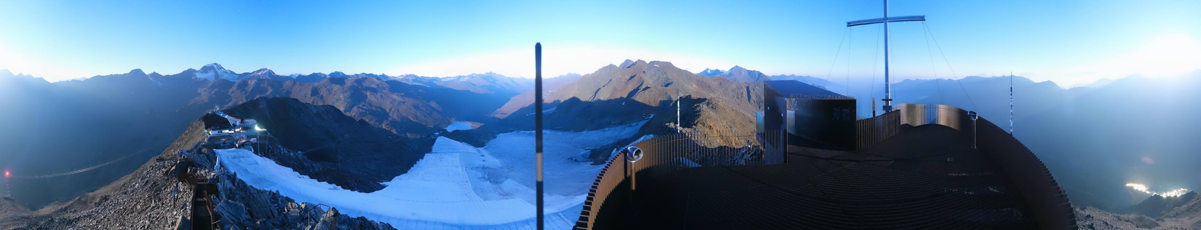 Archiv Foto Webcam Schnalstaler Gletscher - Aussichtsplattform Iceman Ötzi Peak