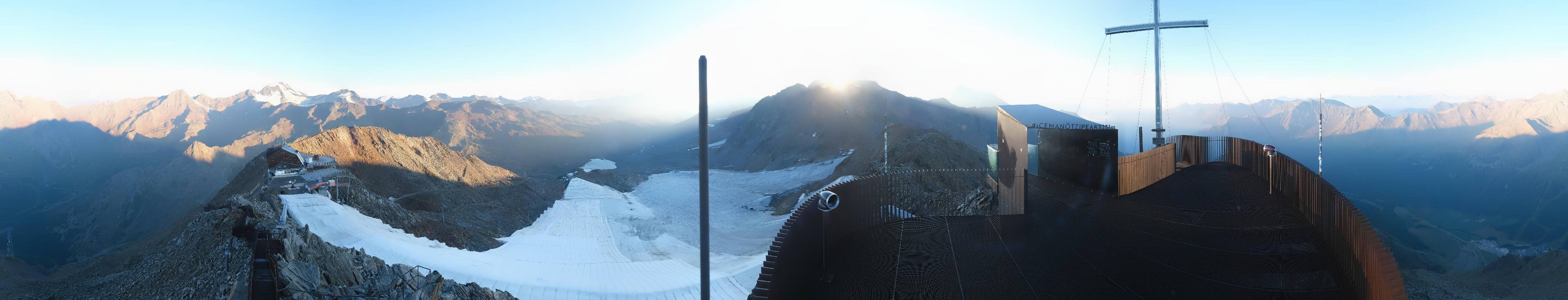 Archiv Foto Webcam Schnalstaler Gletscher - Aussichtsplattform Iceman Ötzi Peak