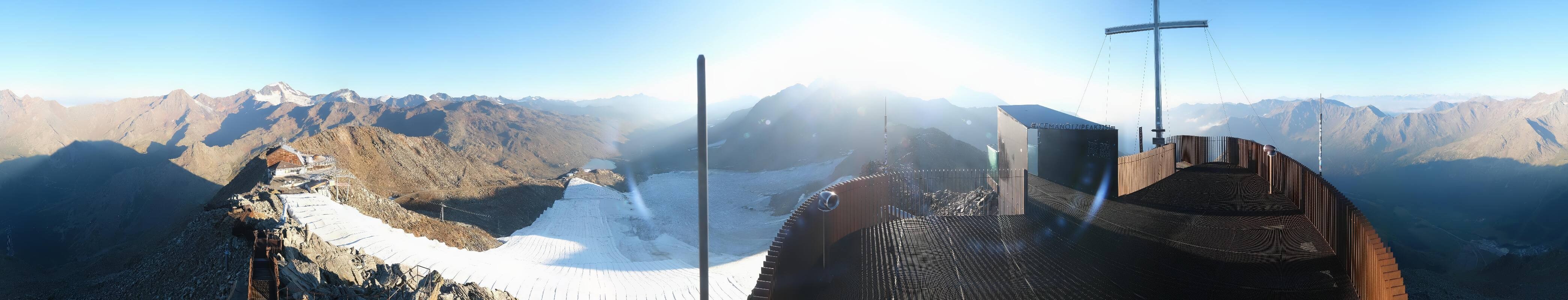 Archiv Foto Webcam Schnalstaler Gletscher - Aussichtsplattform Iceman Ötzi Peak