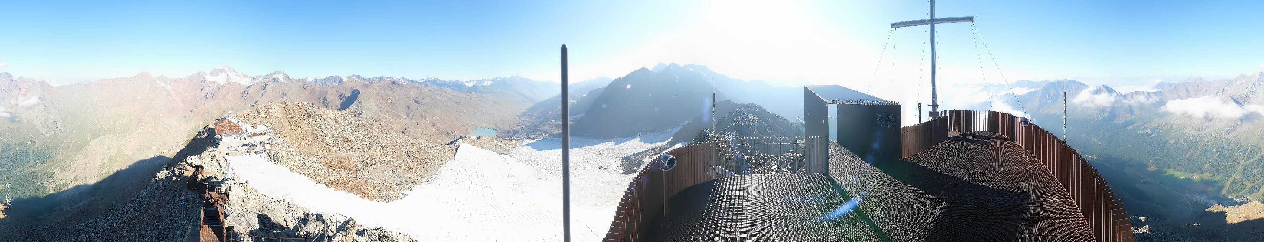 Archiv Foto Webcam Schnalstaler Gletscher - Aussichtsplattform Iceman Ötzi Peak