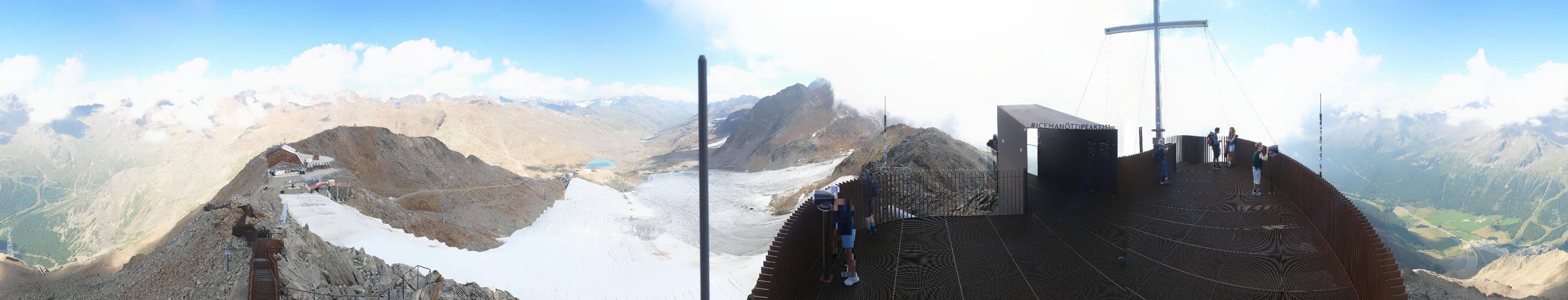 Archiv Foto Webcam Schnalstaler Gletscher - Aussichtsplattform Iceman Ötzi Peak