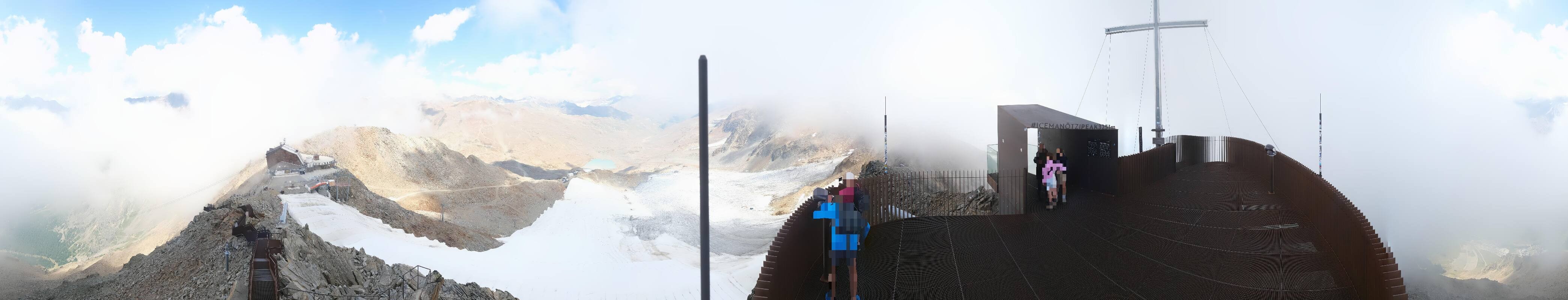 Archiv Foto Webcam Schnalstaler Gletscher - Aussichtsplattform Iceman Ötzi Peak