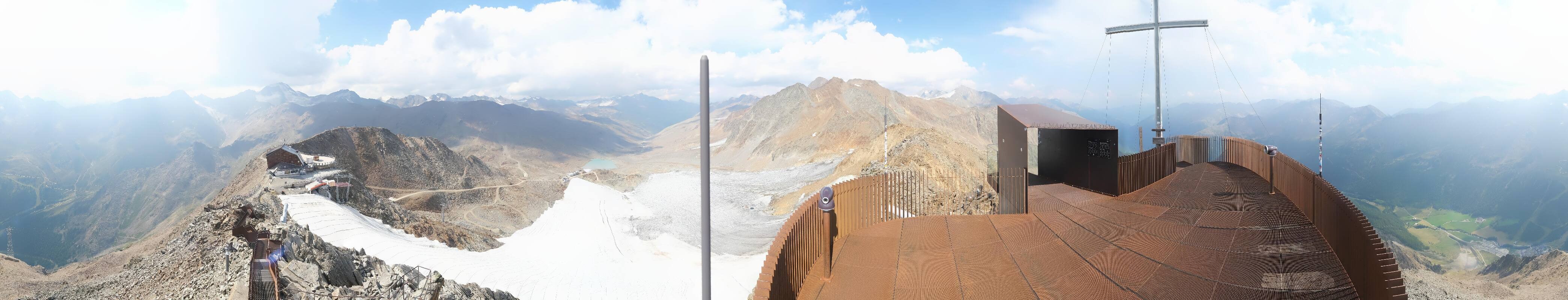 Archiv Foto Webcam Schnalstaler Gletscher - Aussichtsplattform Iceman Ötzi Peak