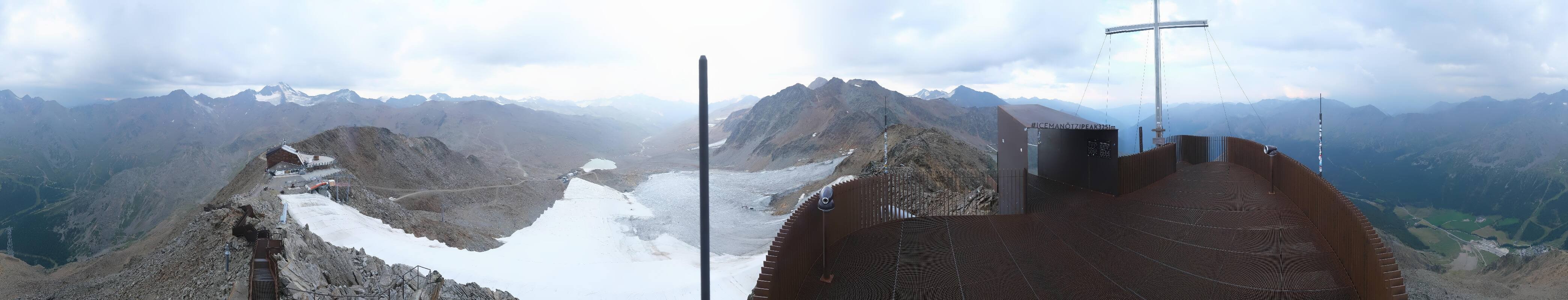 Archiv Foto Webcam Schnalstaler Gletscher - Aussichtsplattform Iceman Ötzi Peak