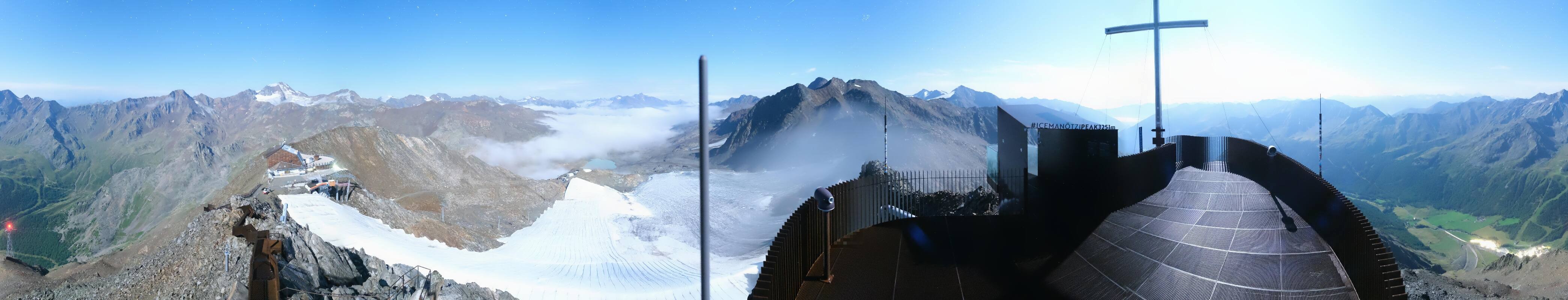 Archiv Foto Webcam Schnalstaler Gletscher - Aussichtsplattform Iceman Ötzi Peak