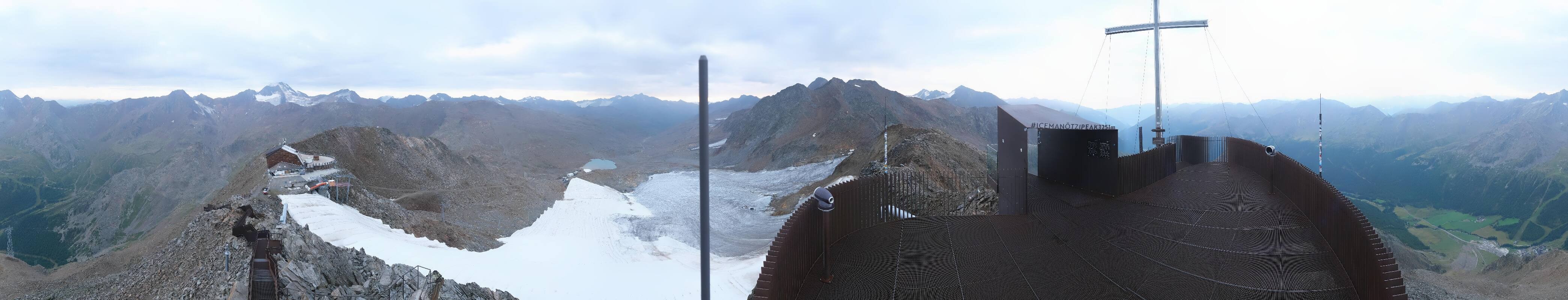 Archiv Foto Webcam Schnalstaler Gletscher - Aussichtsplattform Iceman Ötzi Peak