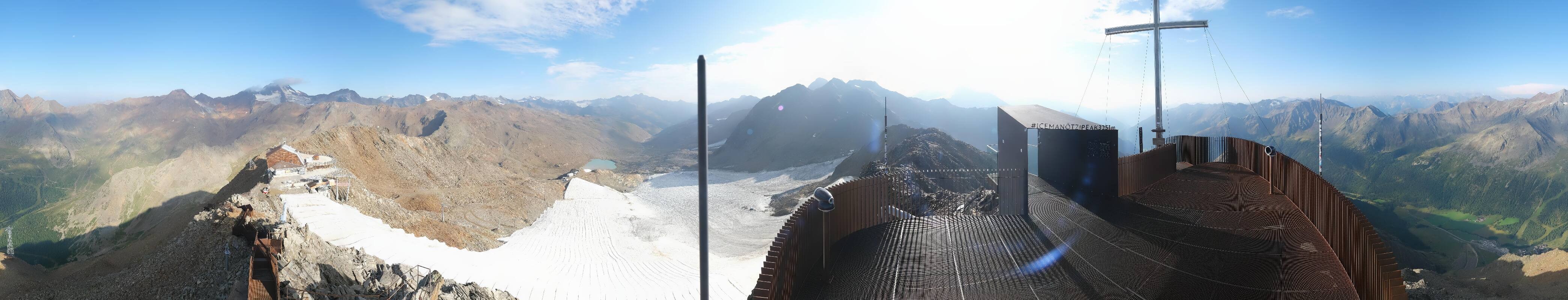 Archiv Foto Webcam Schnalstaler Gletscher - Aussichtsplattform Iceman Ötzi Peak