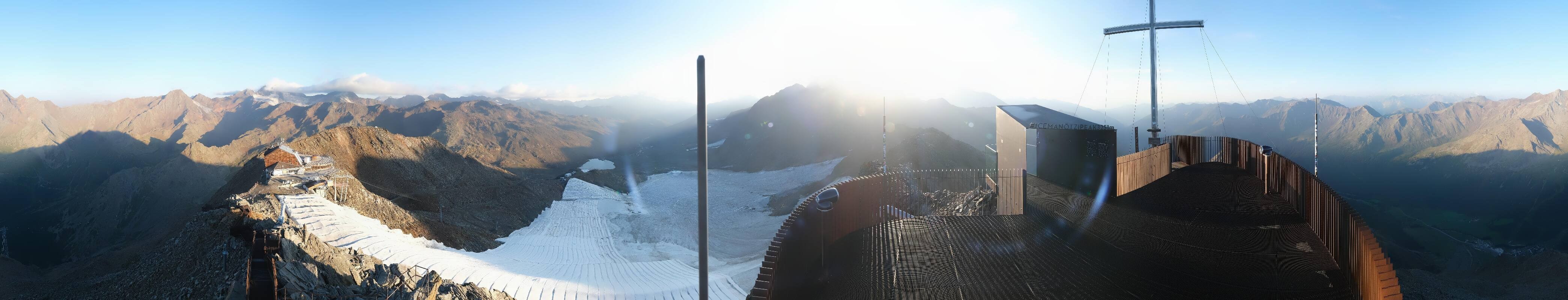 Archiv Foto Webcam Schnalstaler Gletscher - Aussichtsplattform Iceman Ötzi Peak