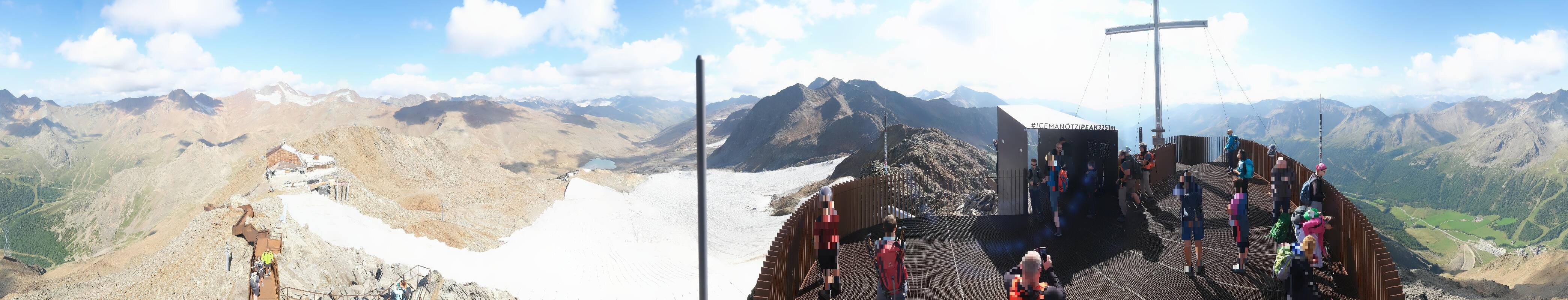 Archiv Foto Webcam Schnalstaler Gletscher - Aussichtsplattform Iceman Ötzi Peak