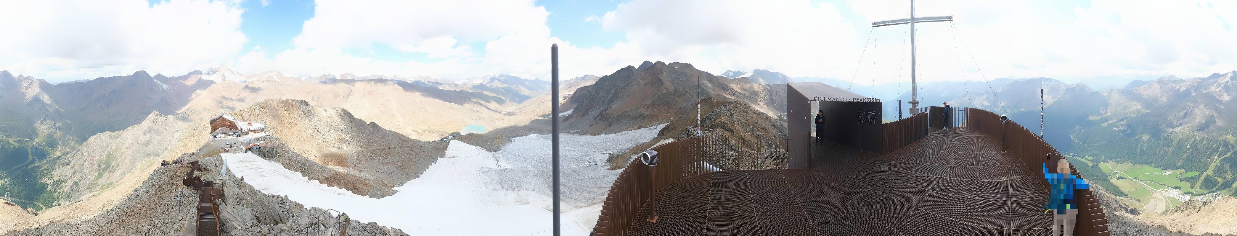 Archiv Foto Webcam Schnalstaler Gletscher - Aussichtsplattform Iceman Ötzi Peak