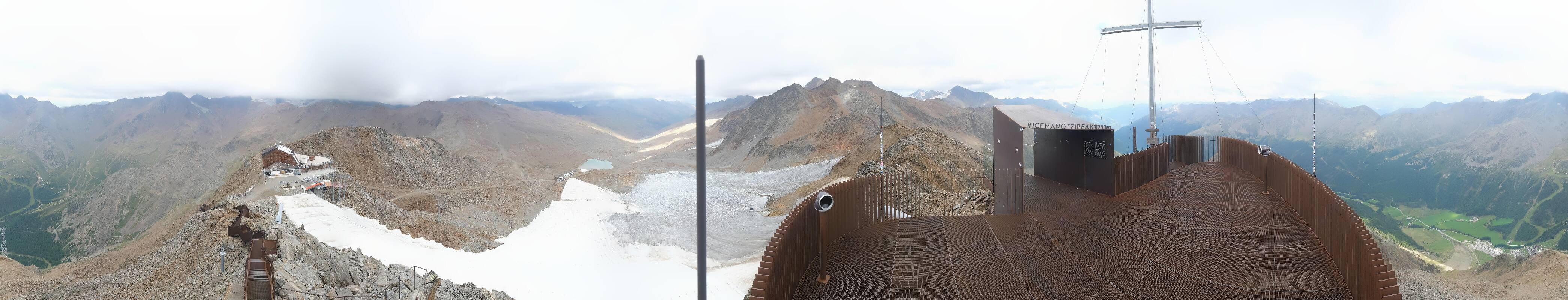 Archiv Foto Webcam Schnalstaler Gletscher - Aussichtsplattform Iceman Ötzi Peak