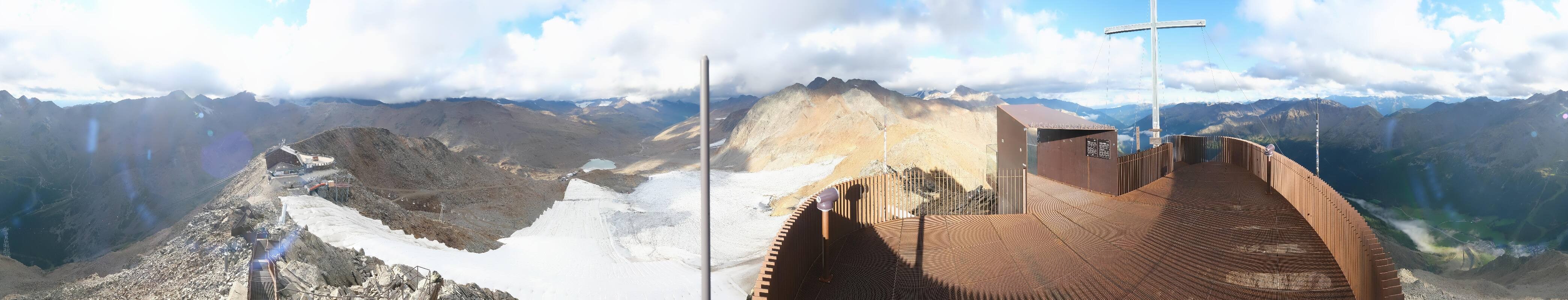 Archiv Foto Webcam Schnalstaler Gletscher - Aussichtsplattform Iceman Ötzi Peak