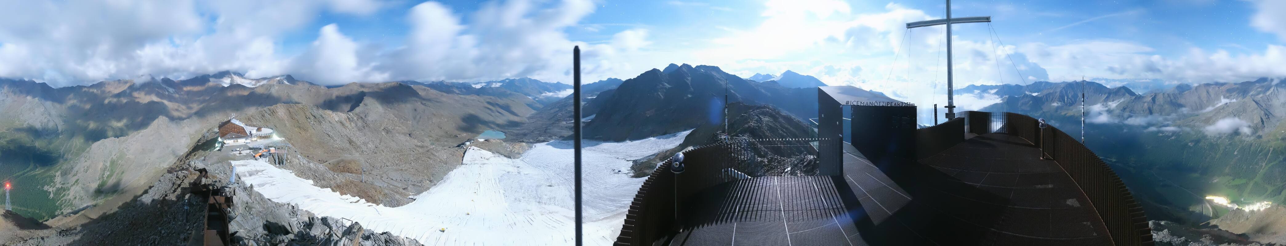 Archiv Foto Webcam Schnalstaler Gletscher - Aussichtsplattform Iceman Ötzi Peak