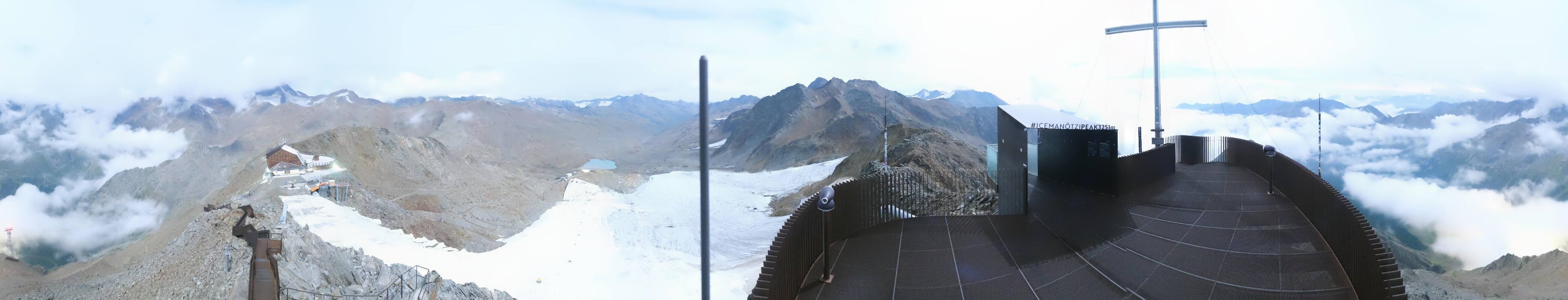 Archiv Foto Webcam Schnalstaler Gletscher - Aussichtsplattform Iceman Ötzi Peak