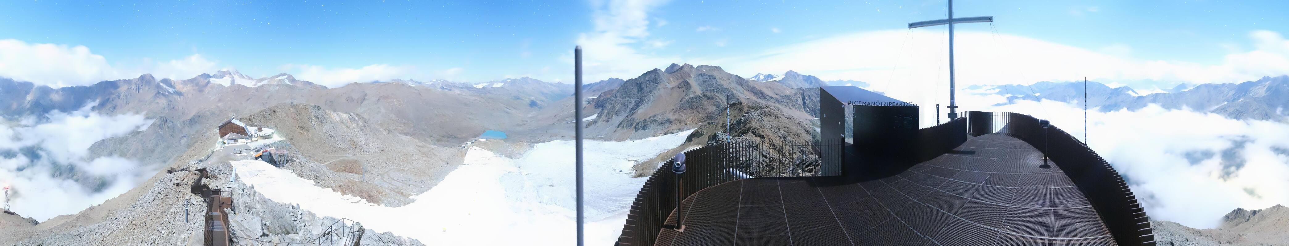 Archiv Foto Webcam Schnalstaler Gletscher - Aussichtsplattform Iceman Ötzi Peak