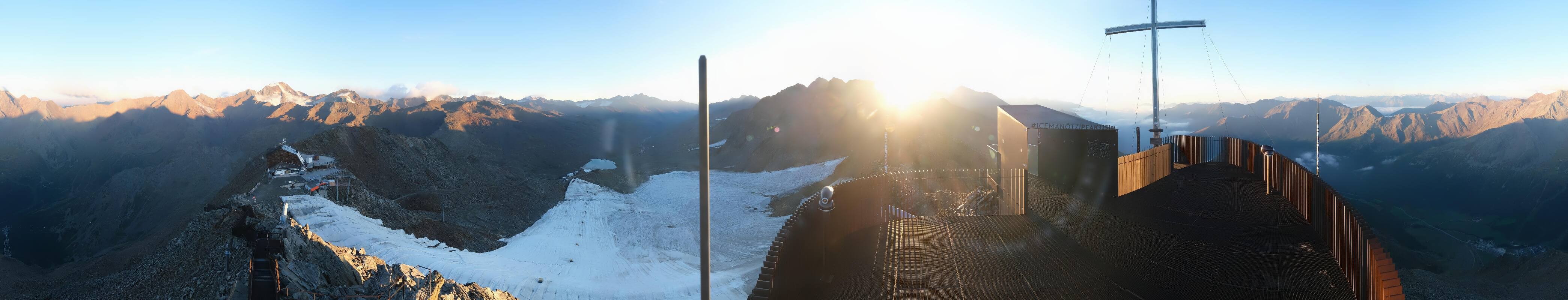 Archiv Foto Webcam Schnalstaler Gletscher - Aussichtsplattform Iceman Ötzi Peak