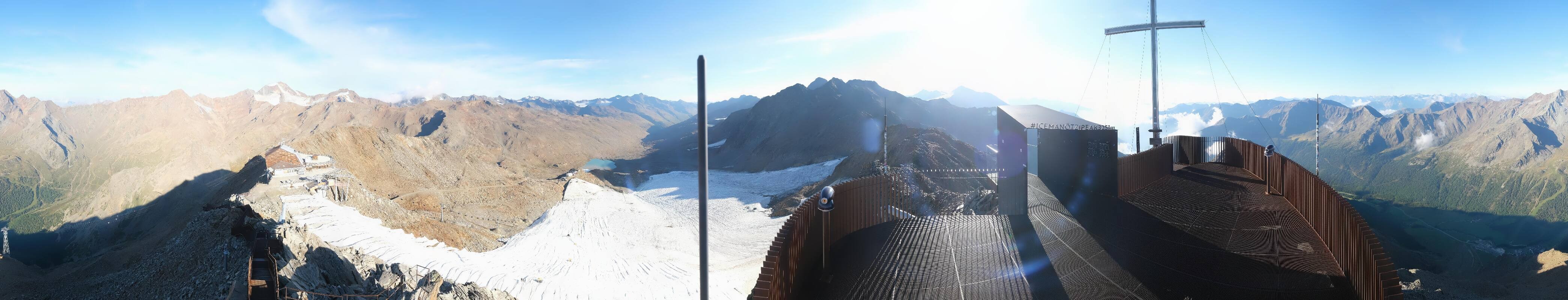 Archiv Foto Webcam Schnalstaler Gletscher - Aussichtsplattform Iceman Ötzi Peak