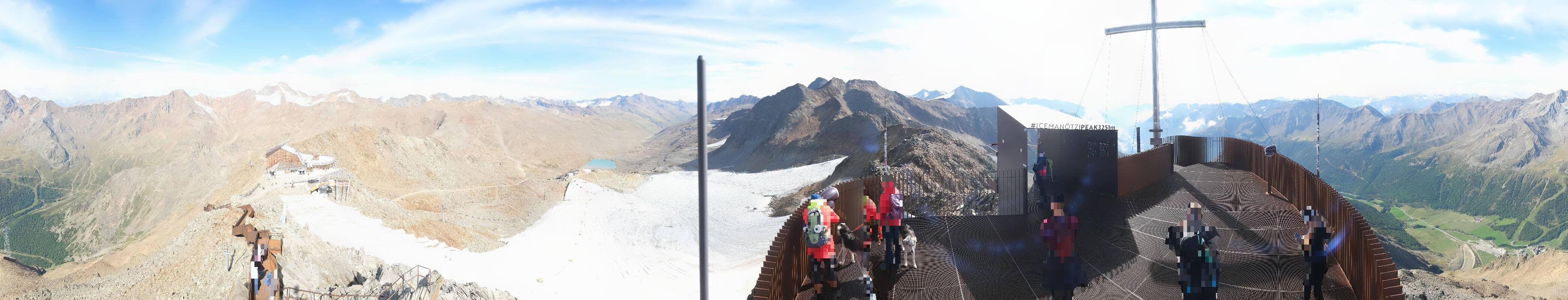 Archiv Foto Webcam Schnalstaler Gletscher - Aussichtsplattform Iceman Ötzi Peak