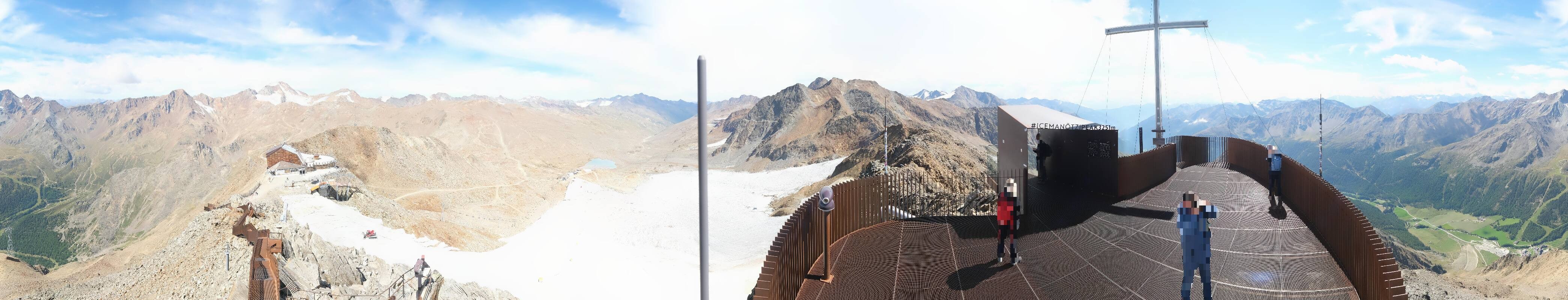 Archiv Foto Webcam Schnalstaler Gletscher - Aussichtsplattform Iceman Ötzi Peak